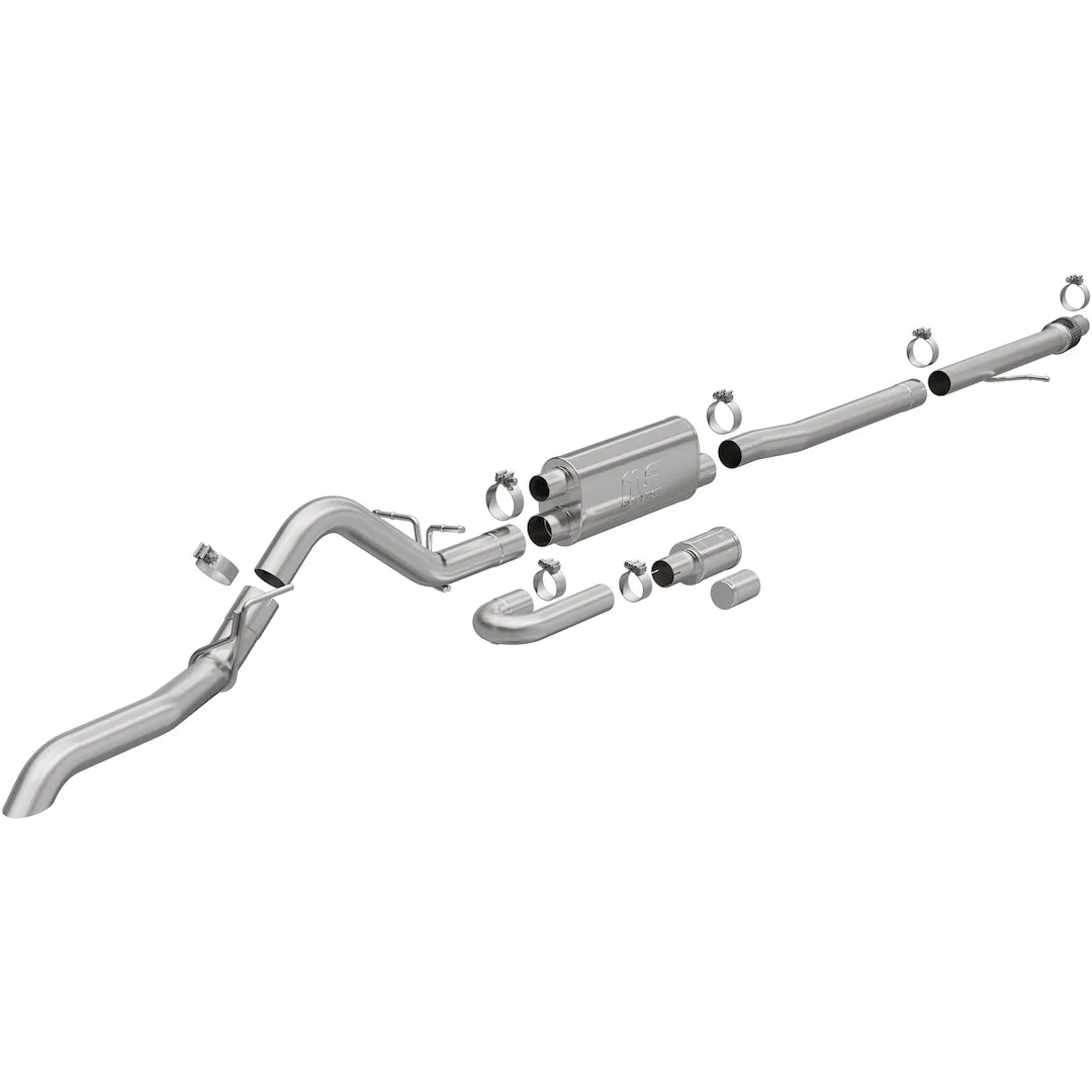 19636 – MAGNAFLOW Exhaust System Kit, Stainless Steel With Mufflers 3 Inch Pipe Diameter Single Exhaust With Single E...